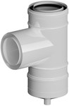 PP-AL chimney inspection tee with condensate drain DN60/100mm with gasket [EPDM]